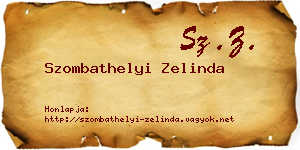 Szombathelyi Zelinda névjegykártya